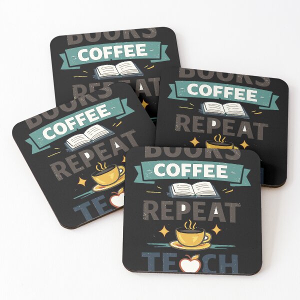 Item preview, Books Coffee Repeat Teach Teacher designed and sold by Svenniibee.