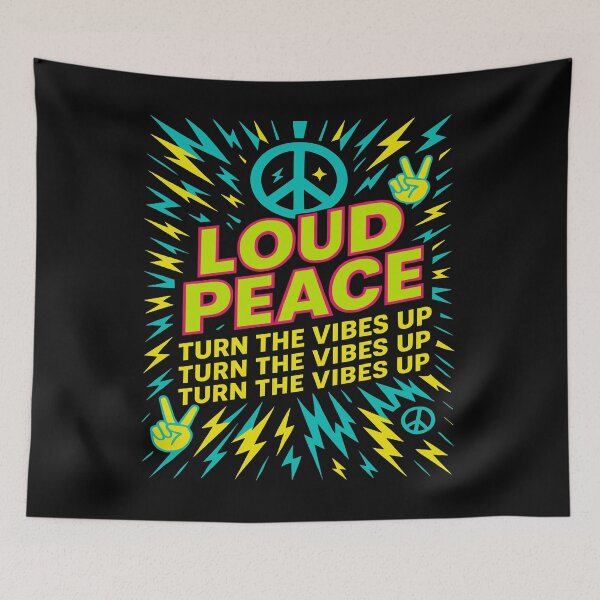 Item preview, Loud Peace Turn The Vibes Up Retro Music Festival designed and sold by Svenniibee.
