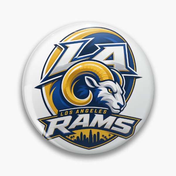 Item preview, LA Rams “Golden Charge” — High-Impact Modern Ram Crest Logo designed and sold by Nigelum.