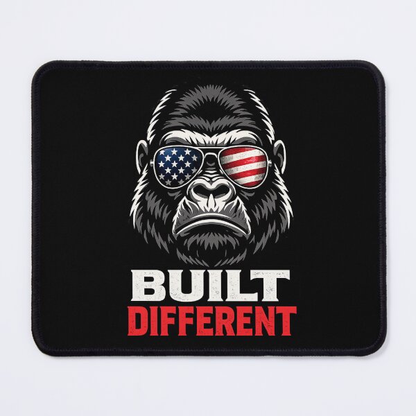 Item preview, Built Different Gorilla Gym, Patriotic Fitness Design, American Flag Sunglasses, Bodybuilding Motivation, Alpha Mindset designed and sold by VibeOffline Studio.