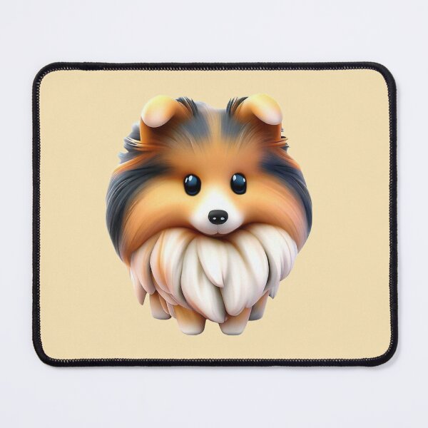 Item preview, Cute Sheltie Dog Illustration – Fluffy Herding Breed Art designed and sold by The Digital Compass.