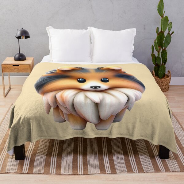 Item preview, Cute Sheltie Dog Illustration – Fluffy Herding Breed Art designed and sold by The Digital Compass.