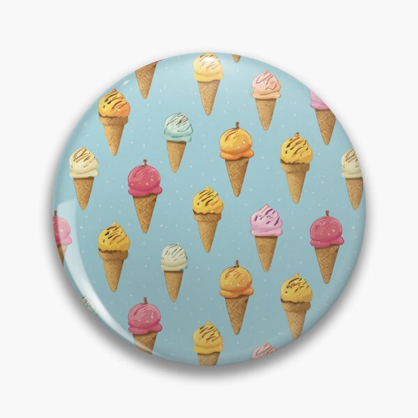 Item preview, Sweet Ice Cream Cone Summer Dessert Pattern designed and sold by NicolasGlowArt.