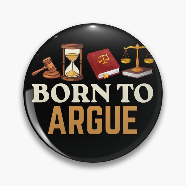 Item preview, Funny Born To Argue Lawyer Quote Hand Drawn Design designed and sold by Guess4best.