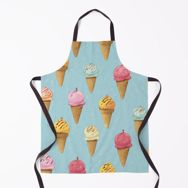 Item preview, Sweet Ice Cream Cone Summer Dessert Pattern designed and sold by NicolasGlowArt.