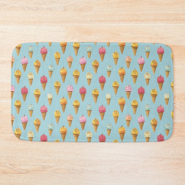 Item preview, Sweet Ice Cream Cone Summer Dessert Pattern designed and sold by NicolasGlowArt.