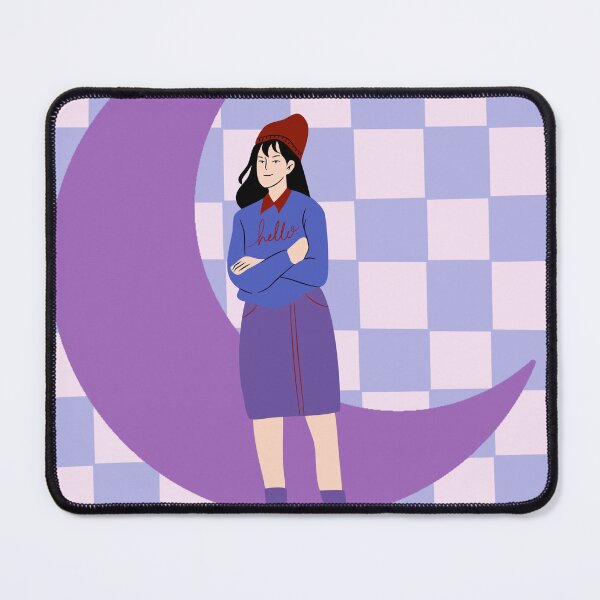 Item preview, Dreamy Moon Girl – Soft Purple Aesthetic | Wallpaper designed and sold by MyCozyVibes.