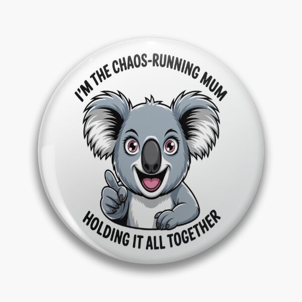Item preview, Chaos‑Running Mum Koala Portrait designed and sold by stickercuffs.