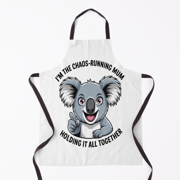 Item preview, Chaos‑Running Mum Koala Portrait designed and sold by stickercuffs.