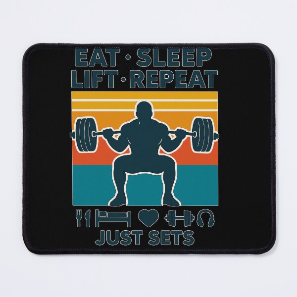 Item preview, Eat Sleep Lift Repeat Just Sets Gym Motivation designed and sold by Svenniibee.