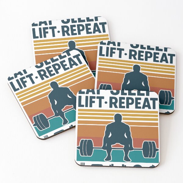Item preview, Eat Sleep Lift Repeat Weightlifting Routine designed and sold by Svenniibee.