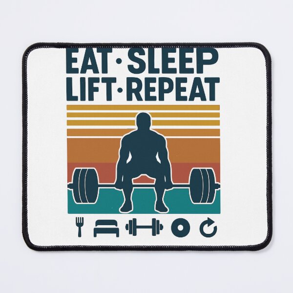 Item preview, Eat Sleep Lift Repeat Weightlifting Routine designed and sold by Svenniibee.