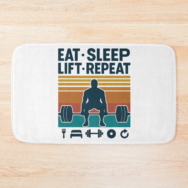 Item preview, Eat Sleep Lift Repeat Weightlifting Routine designed and sold by Svenniibee.