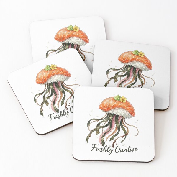 Item preview, Freshly Creative - Sushi Medusa Watercolor  designed and sold by Andreza NativeHue Oficial.