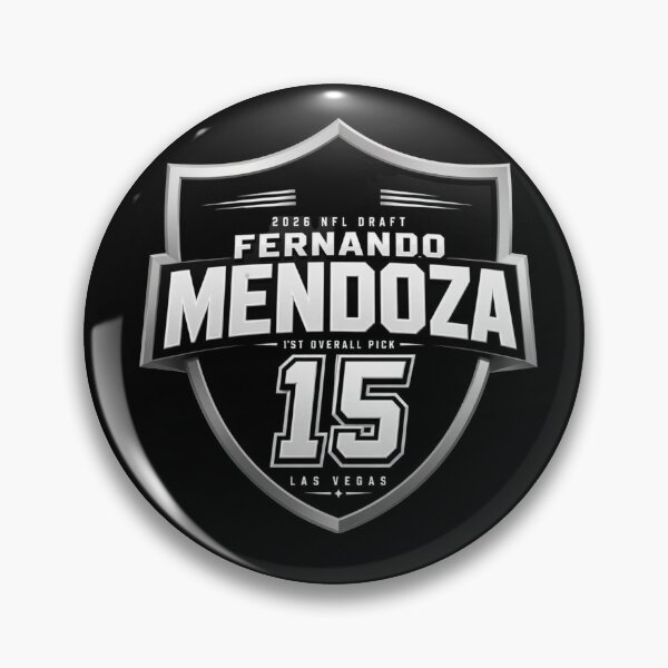 Item preview, Fernando Mendoza #15 – 2026 NFL Draft First Overall Pick Las Vegas Shield Logo designed and sold by My Team Designs.
