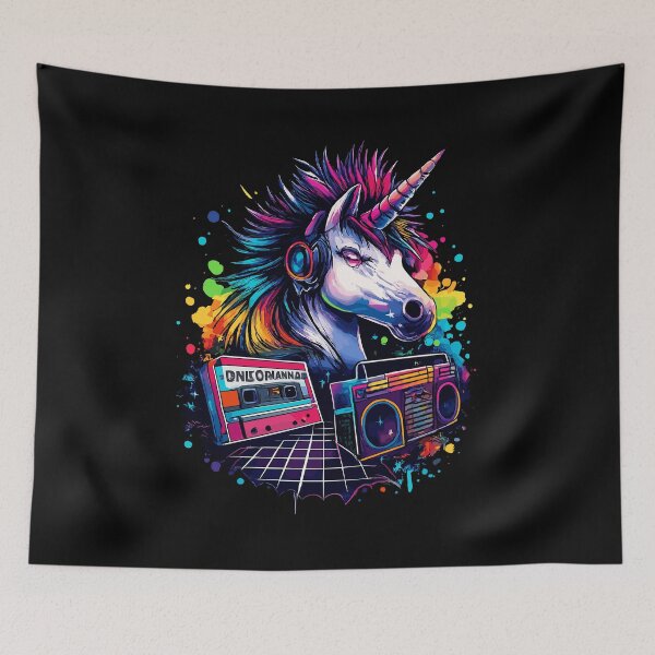 Artikelvorschau, One Of A Manna Einhorn Retro Boombox Cassette entworfen und verkauft von Svenniibee.