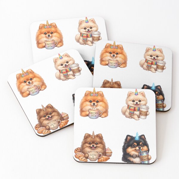 Item preview, Pomeranian Unicorn - Coffee Dog designed and sold by JessArty ⭐⭐⭐⭐⭐.