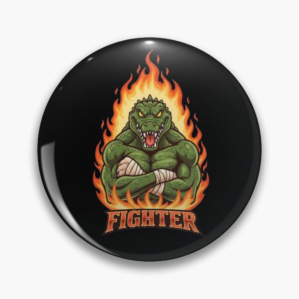 Item preview, Fiery Crocodile Fighter Mascot Gaming Design designed and sold by Omar-2D.
