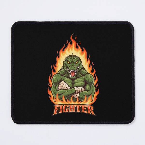 Item preview, Fiery Crocodile Fighter Mascot Gaming Design designed and sold by Omar-2D.