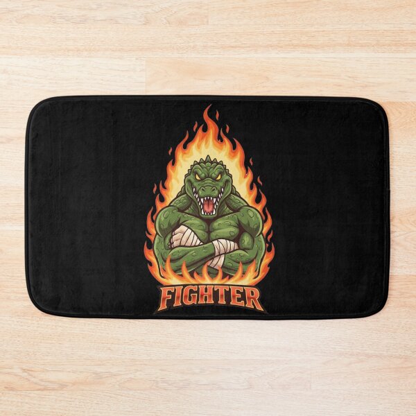 Item preview, Fiery Crocodile Fighter Mascot Gaming Design designed and sold by Omar-2D.