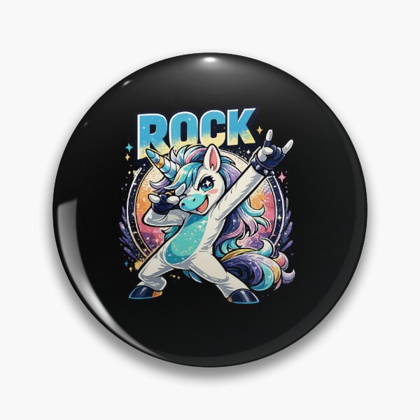 Artikelvorschau, Rock Einhorn Pose Bunt Musik Fan Party entworfen und verkauft von Svenniibee.
