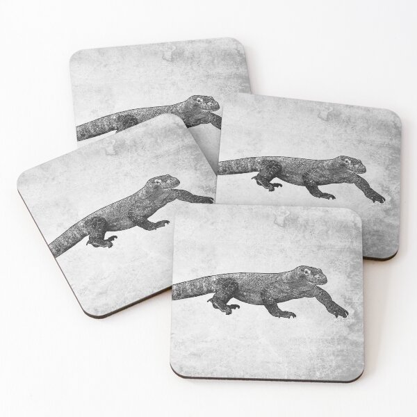Item preview, Komodo Dragon: Dark Nature Wildlife Etched Illustration designed and sold by Ghoul Enterprises.