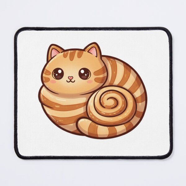 Item preview, Cinnamon Roll Cat Art - Kawaii Sweet Pastry Kitten - Cute Foodie Pet Illustration designed and sold by JLMWorks.