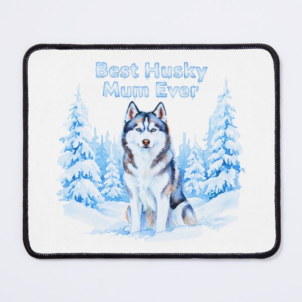 Item preview, Best Husky Mum Ever Watercolor - Siberian Husky Winter Art - Cold Weather Dog Gift designed and sold by JLMWorks.
