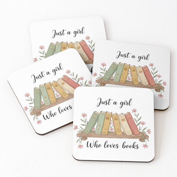 Item preview, Just a Girl Who Loves Books Art - Bookish Aesthetic Bookshelf - Cute Reader Gift designed and sold by JLMWorks.