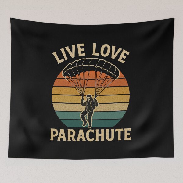 Item preview, Live Love Parachute Retro Parachuting designed and sold by Svenniibee.