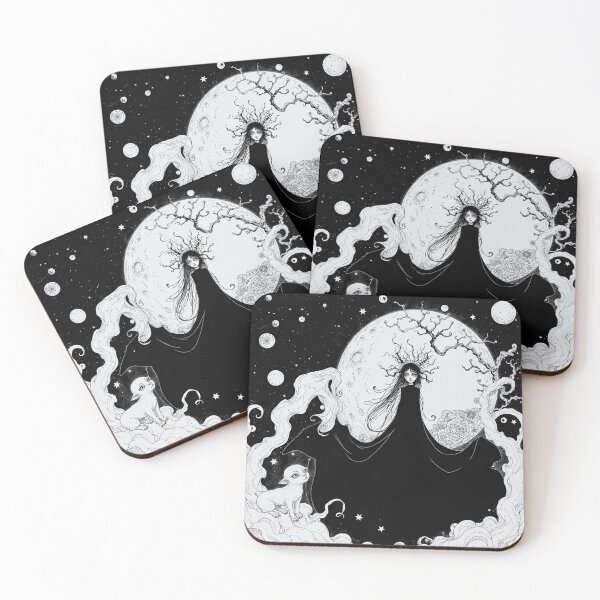 Item preview, Celestial Moon Witch Illustration designed and sold by D6rkT3chDemon.