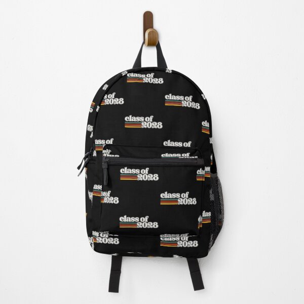 Item preview, Class of 2028 – Retro Vintage Graduation White on Gray Typography with Color Stripes designed and sold by GFamilyC.