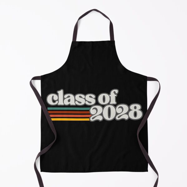 Item preview, Class of 2028 – Retro Vintage Graduation White on Gray Typography with Color Stripes designed and sold by GFamilyC.
