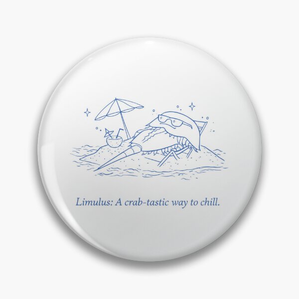 Item preview, Limulus Crab Tastic Chill Blue Line Art designed and sold by JessArty ⭐⭐⭐⭐⭐.