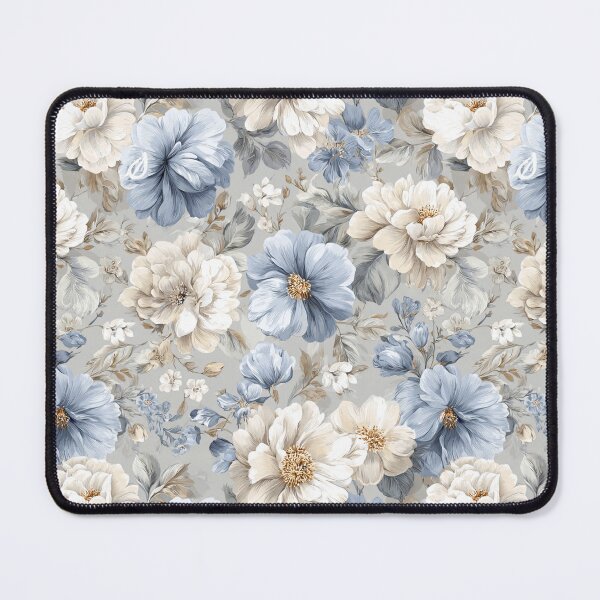 Item preview, Vintage Blue & Cream Peony Floral | Romantic Dusty Blue Roses Pattern | French Country Botanical Aesthetic | Dreamy Summer Garden Aesthetic | Elegant Peony Garden Illustration designed and sold by VivaFy.