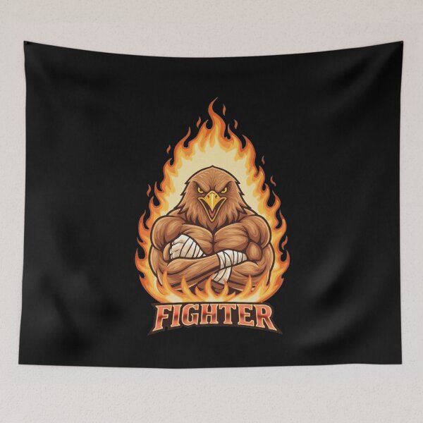 Item preview, Fiery Eagle Fighter Mascot Gaming Design designed and sold by Omar-2D.