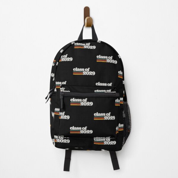 Item preview, Class of 2029 – Retro Vintage Graduation White on Gray Typography with Color Stripes designed and sold by GFamilyC.