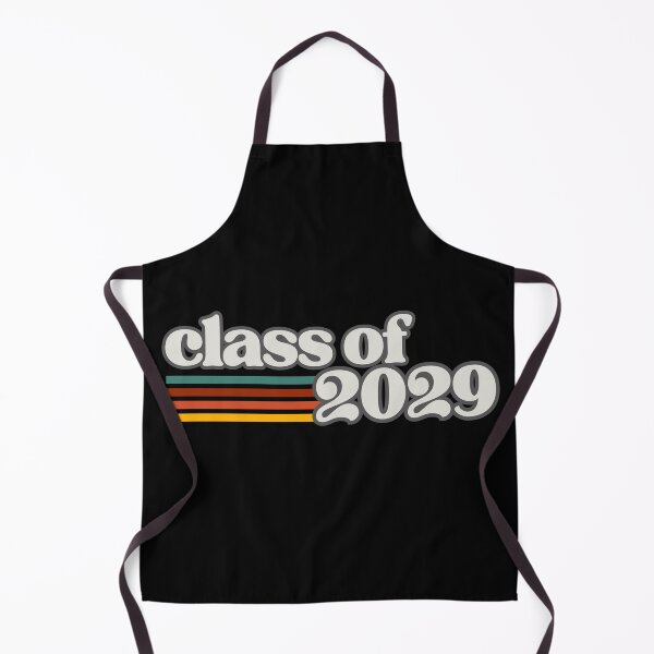 Item preview, Class of 2029 – Retro Vintage Graduation White on Gray Typography with Color Stripes designed and sold by GFamilyC.