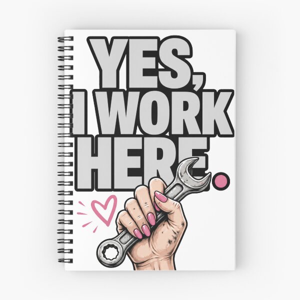 Item preview, Yes I Work Here Strong Woman Design designed and sold by PINK FREE.