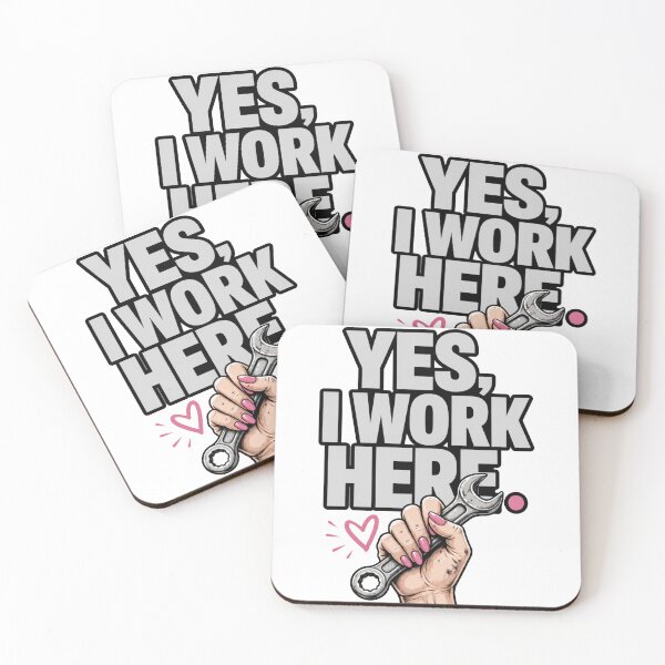 Item preview, Yes I Work Here Strong Woman Design designed and sold by PINK FREE.