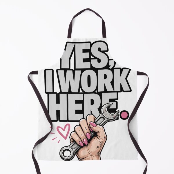 Item preview, Yes I Work Here Strong Woman Design designed and sold by PINK FREE.