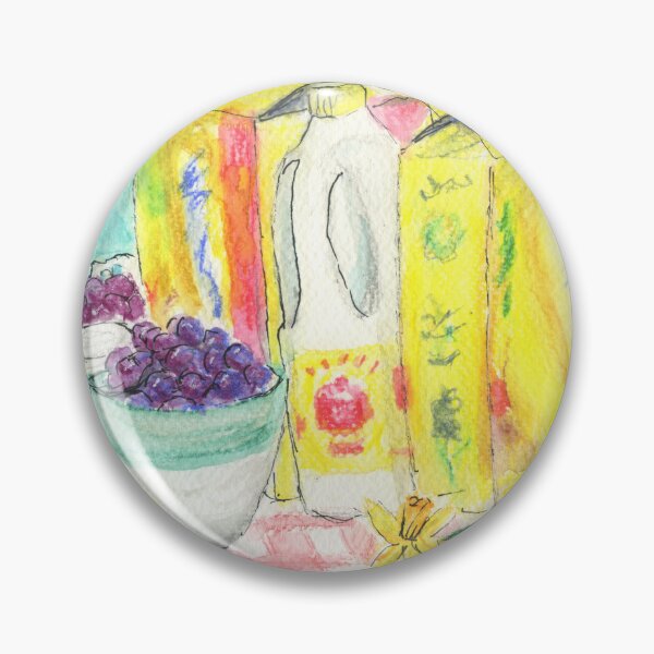 Item preview, Breakfast Still Life with Cereals, Milk and Grapes designed and sold by LymphomaLass.