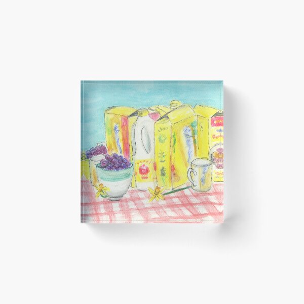 Item preview, Breakfast Still Life with Cereals, Milk and Grapes designed and sold by LymphomaLass.