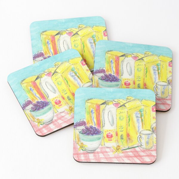 Item preview, Breakfast Still Life with Cereals, Milk and Grapes designed and sold by LymphomaLass.
