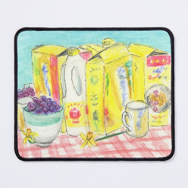 Item preview, Breakfast Still Life with Cereals, Milk and Grapes designed and sold by LymphomaLass.