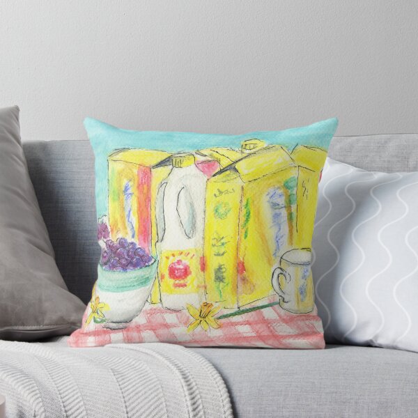 Item preview, Breakfast Still Life with Cereals, Milk and Grapes designed and sold by LymphomaLass.