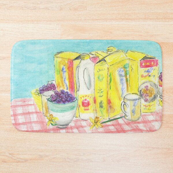 Item preview, Breakfast Still Life with Cereals, Milk and Grapes designed and sold by LymphomaLass.
