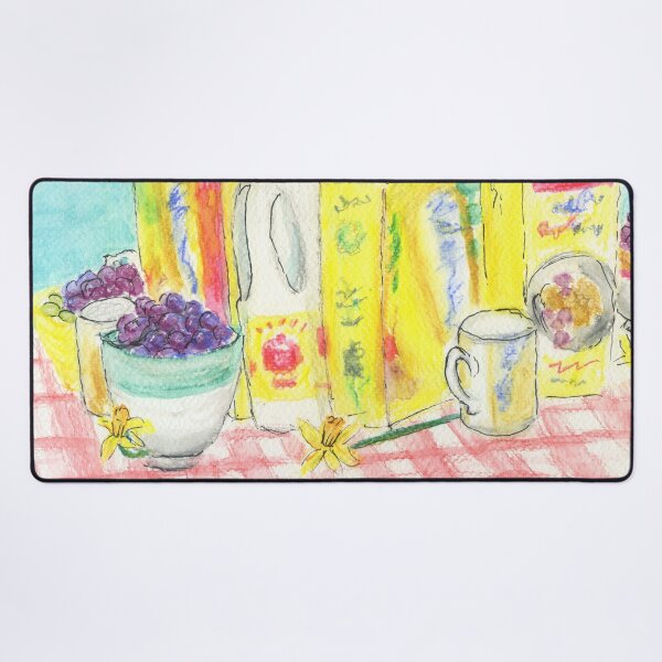 Item preview, Breakfast Still Life with Cereals, Milk and Grapes designed and sold by LymphomaLass.