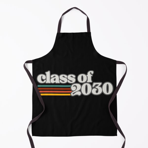 Item preview, Class of 2030 – Retro Vintage Graduation White on Gray Typography with Color Stripes designed and sold by GFamilyC.