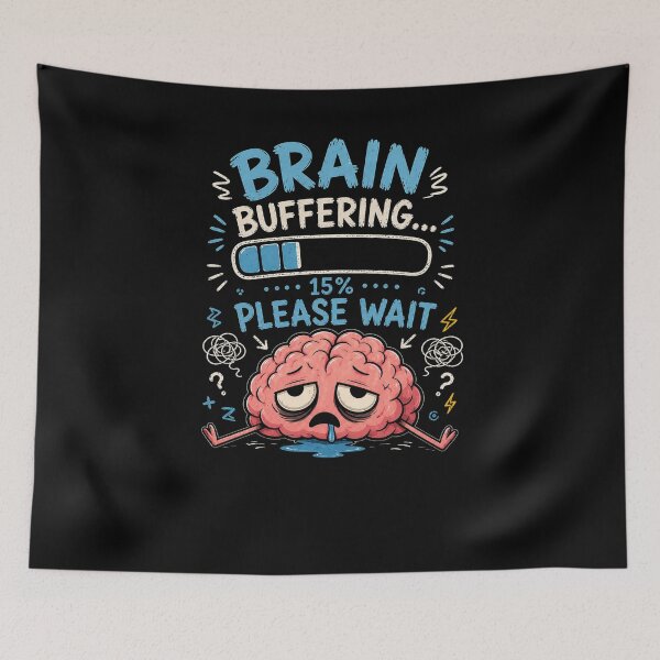 Item preview, Brain Buffering Not Responding Funny Meme Shirt designed and sold by MotylekAnia.